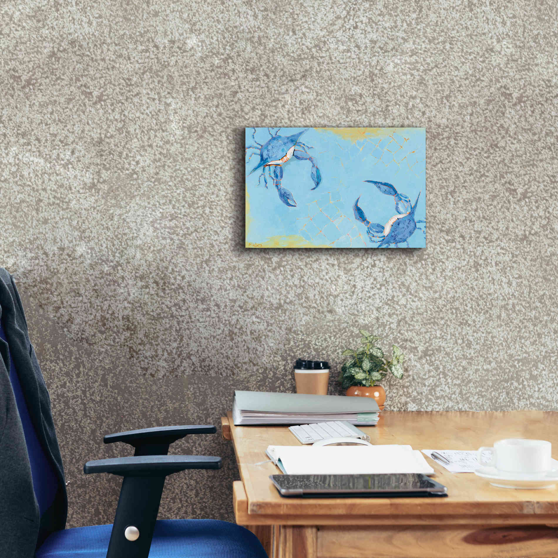 'The Stand Off' by Phyllis Adams, Canvas Wall Art,18 x 12