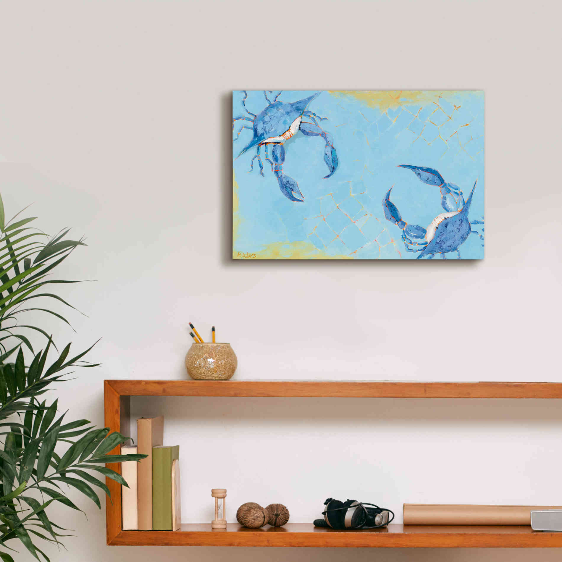 'The Stand Off' by Phyllis Adams, Canvas Wall Art,18 x 12