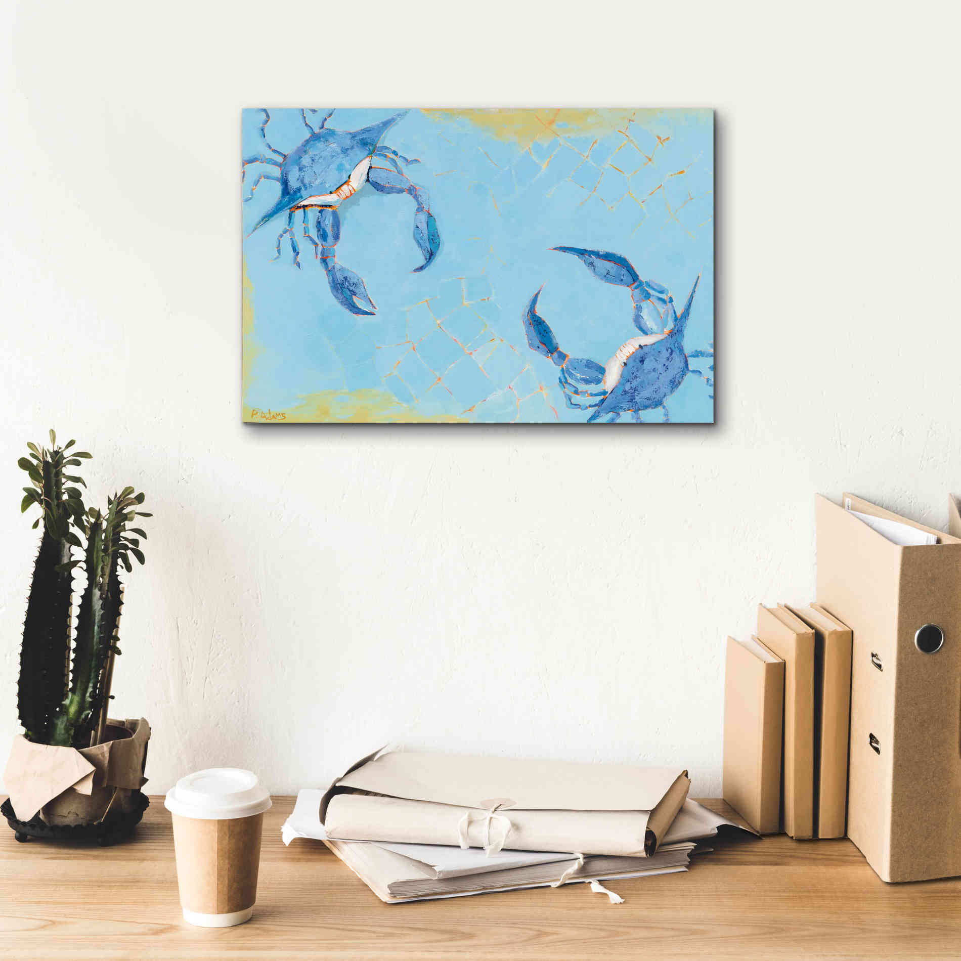 'The Stand Off' by Phyllis Adams, Canvas Wall Art,18 x 12