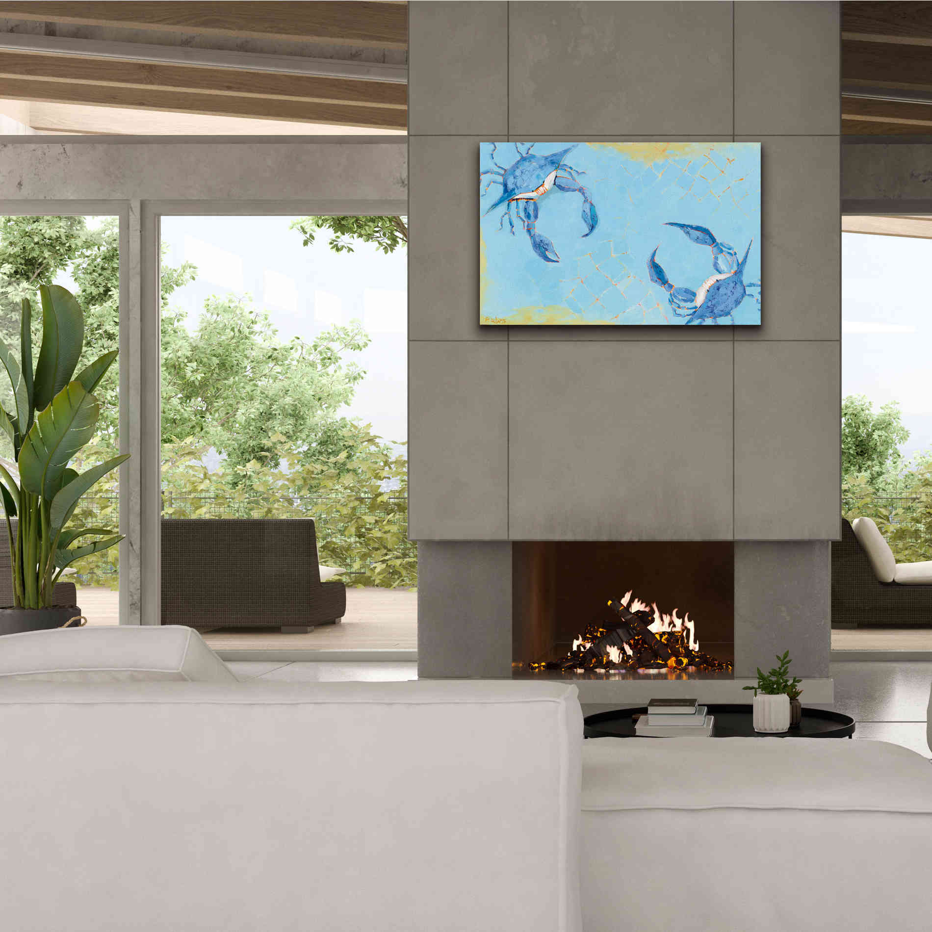 'The Stand Off' by Phyllis Adams, Canvas Wall Art,40 x 26