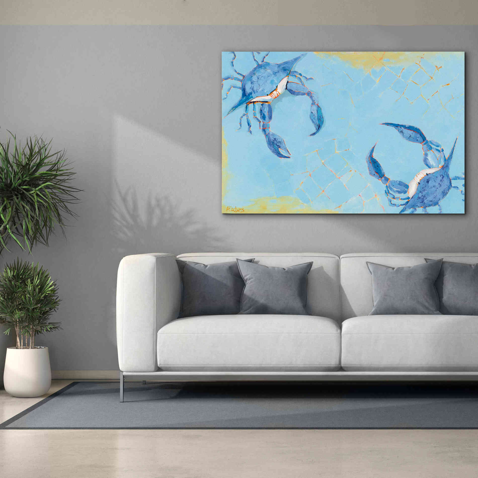 'The Stand Off' by Phyllis Adams, Canvas Wall Art,60 x 40