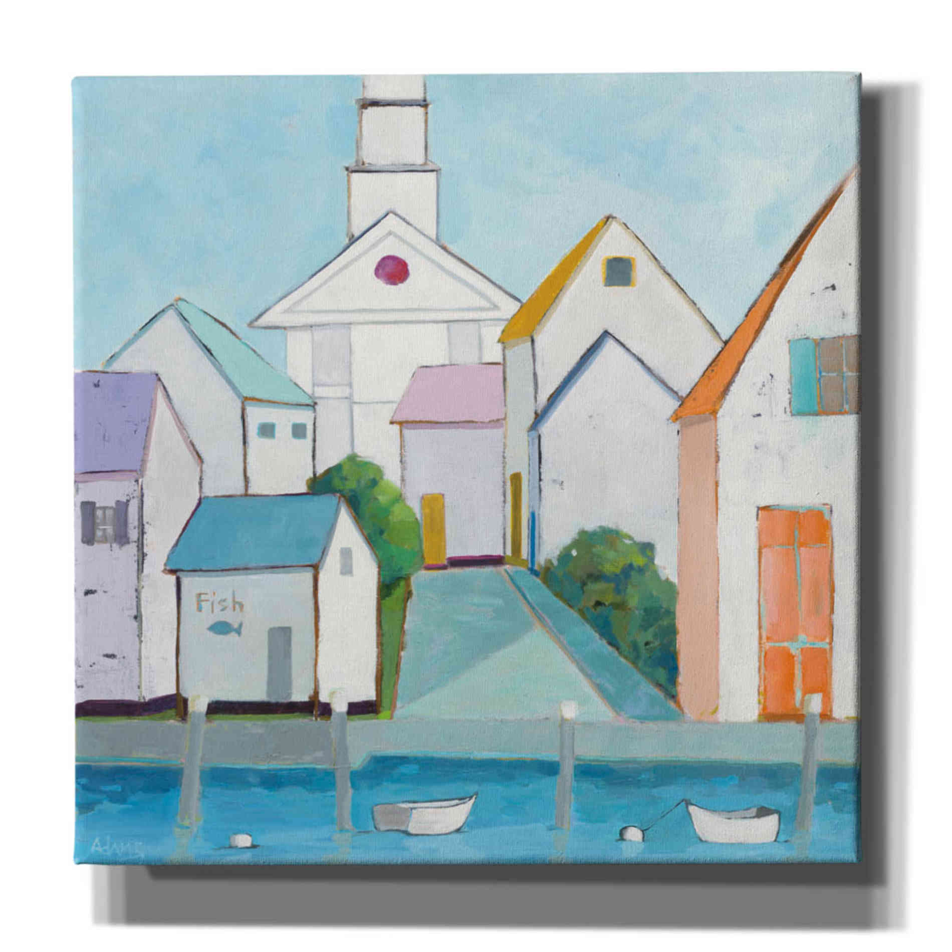 'Harbor Town III' by Phyllis Adams, Canvas Wall Art