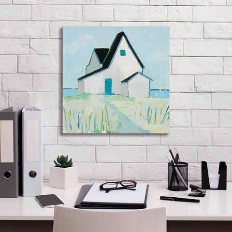 Image of 'Cottage by the Sea' by Phyllis Adams, Canvas Wall Art,18 x 18