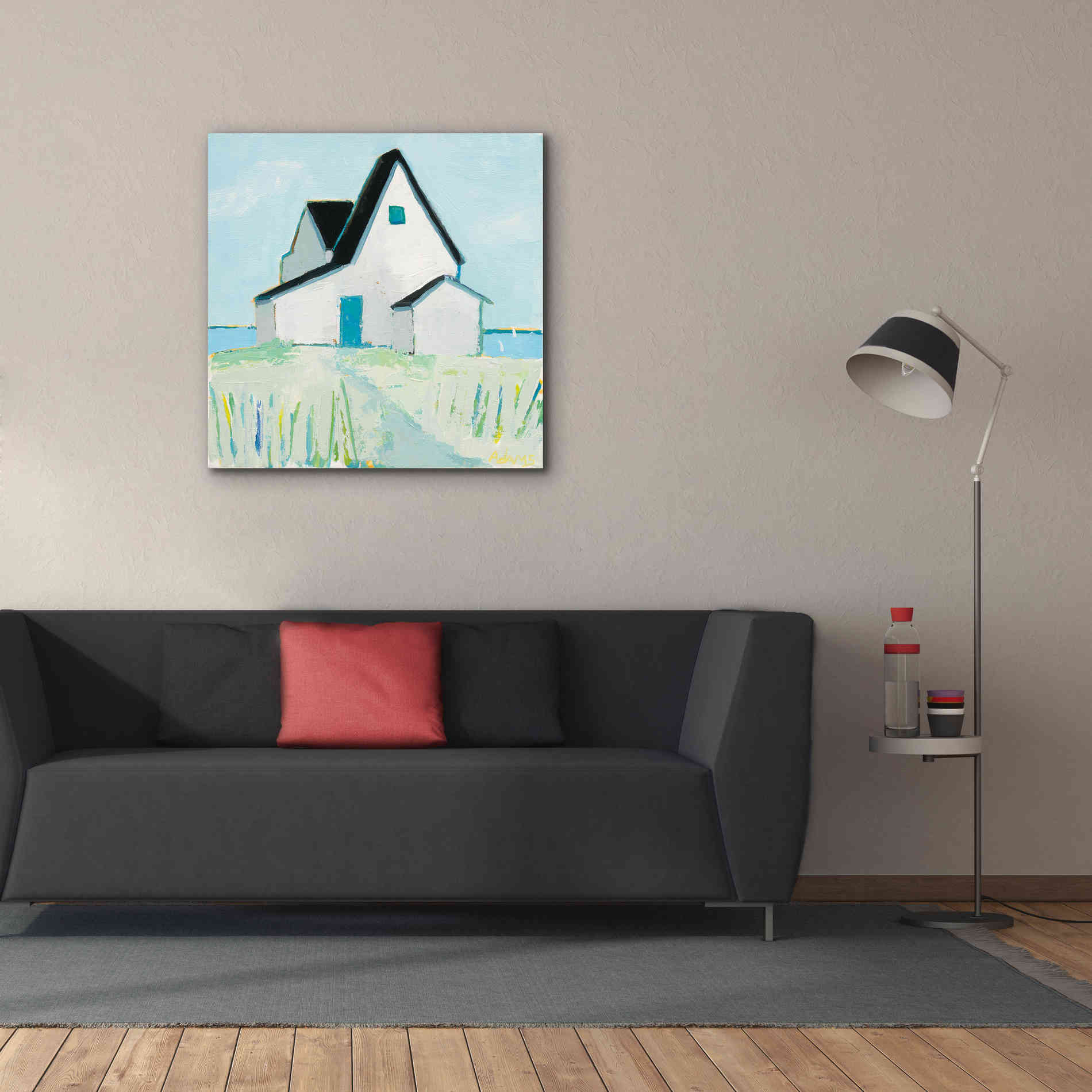 'Cottage by the Sea' by Phyllis Adams, Canvas Wall Art,37 x 37