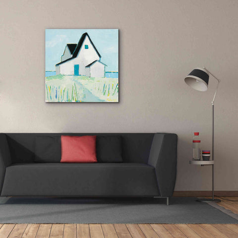 Image of 'Cottage by the Sea' by Phyllis Adams, Canvas Wall Art,37 x 37