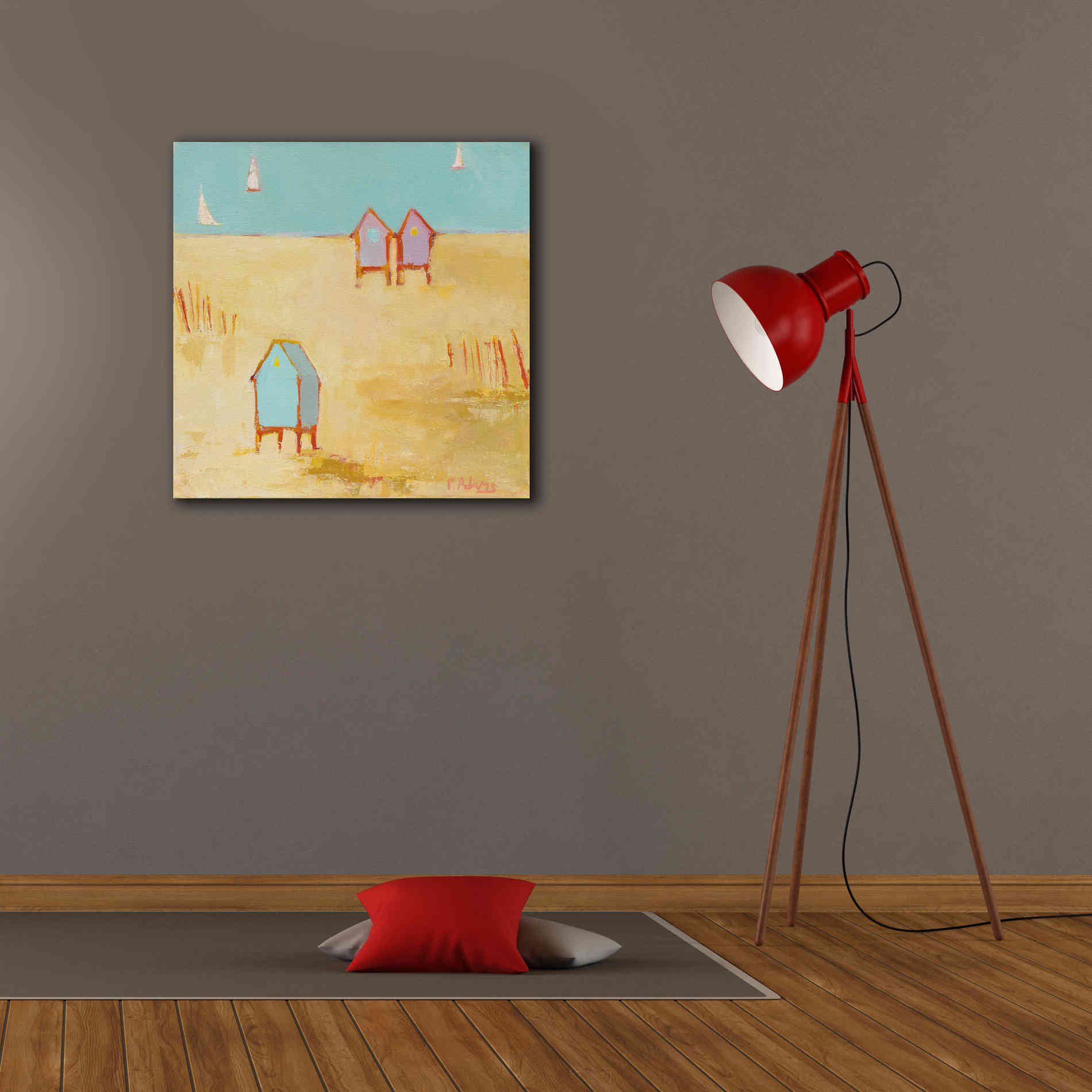 'Cabanas' by Phyllis Adams, Canvas Wall Art,26 x 26