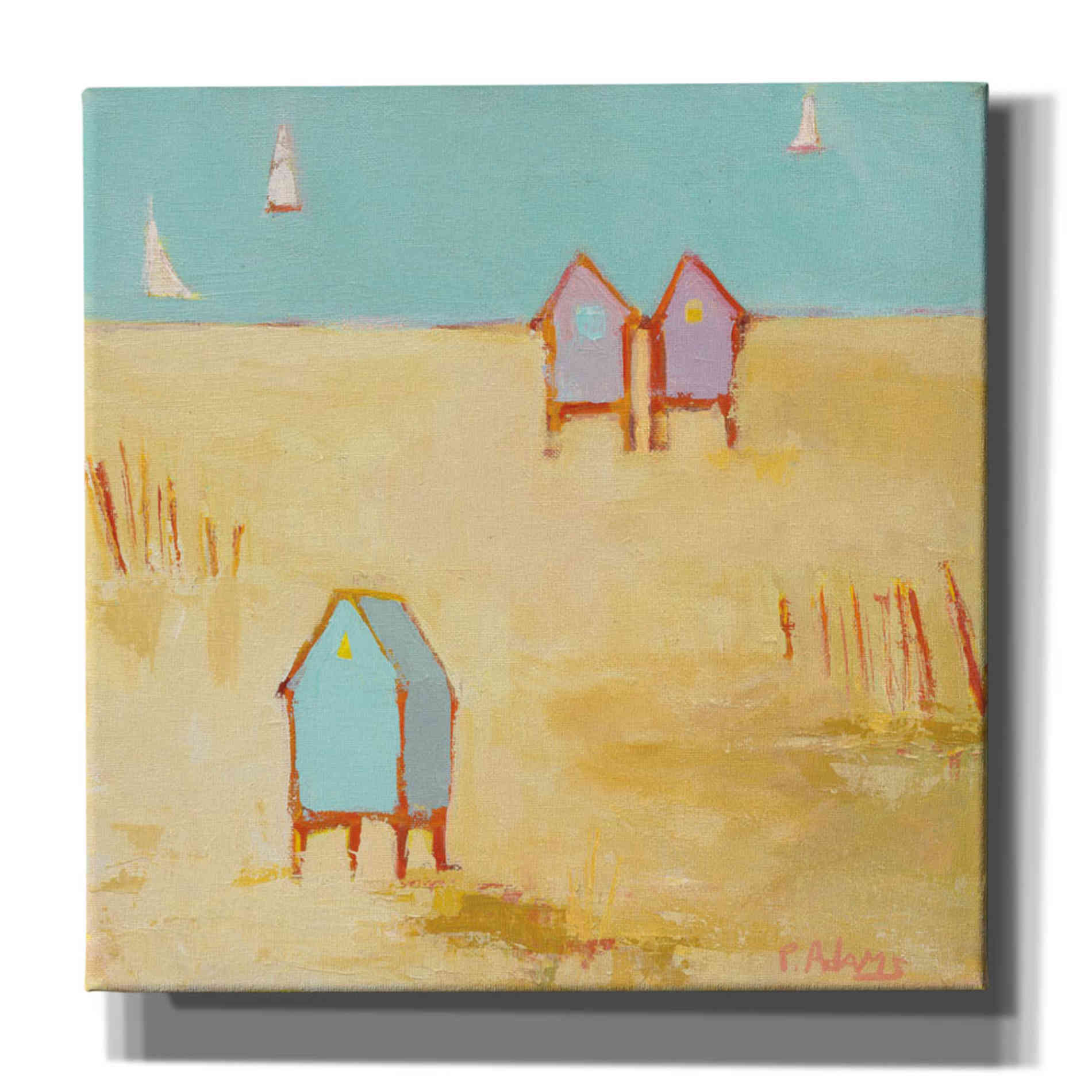'Cabanas' by Phyllis Adams, Canvas Wall Art