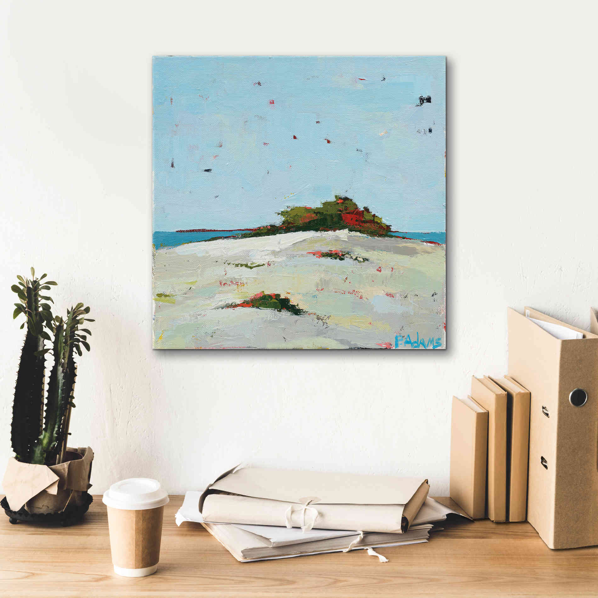 'Fall Dune' by Phyllis Adams, Canvas Wall Art,18 x 18
