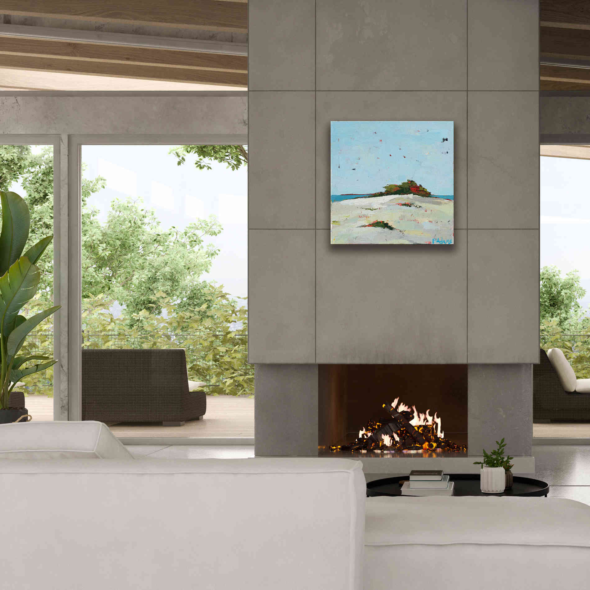 'Fall Dune' by Phyllis Adams, Canvas Wall Art,26 x 26