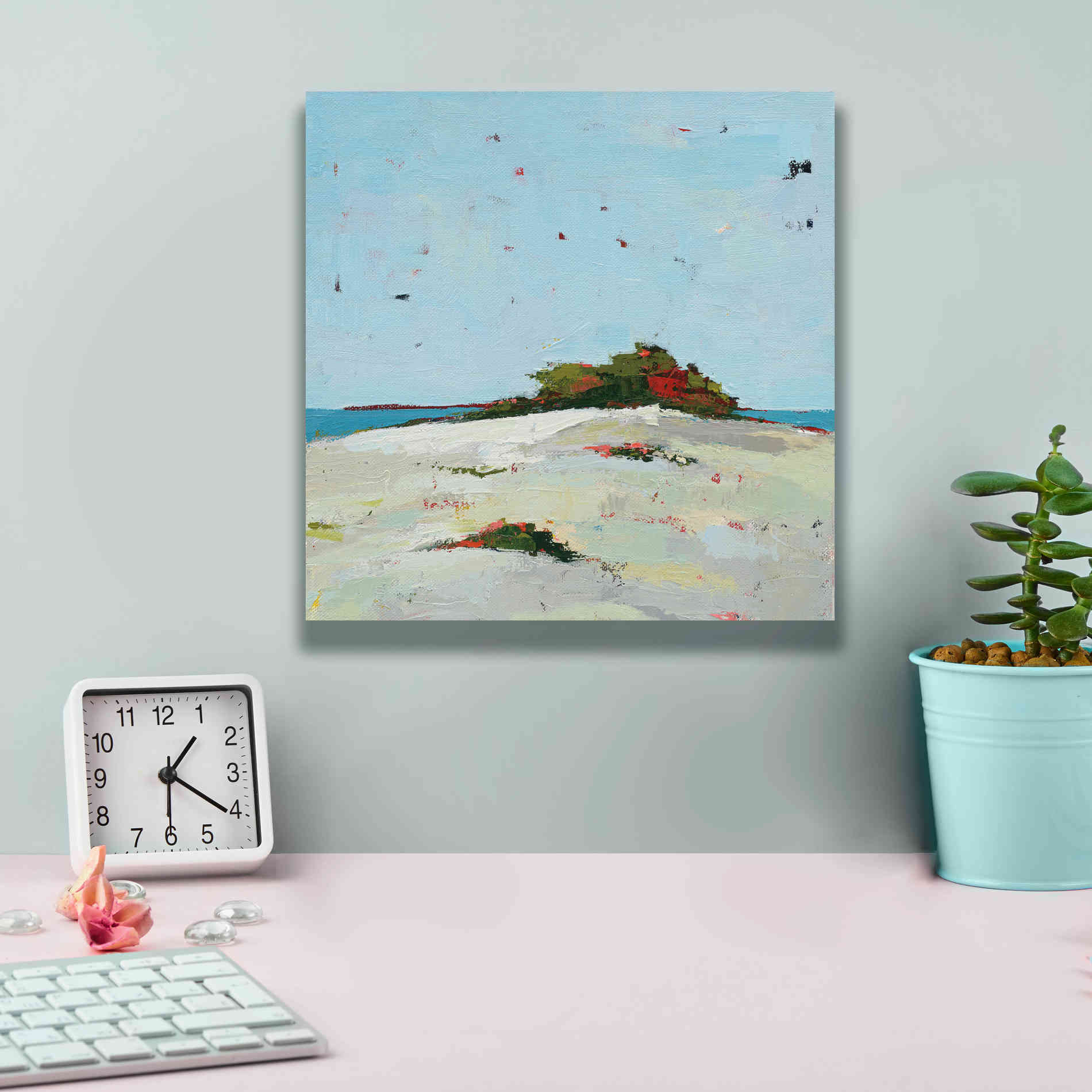 'Splash Pink' by Phyllis Adams, Canvas Wall Art,12 x 12