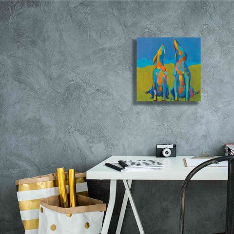 Image of 'Howling Hounds' by Phyllis Adams, Canvas Wall Art,12 x 12