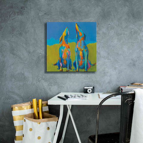 Image of 'Howling Hounds' by Phyllis Adams, Canvas Wall Art,18 x 18