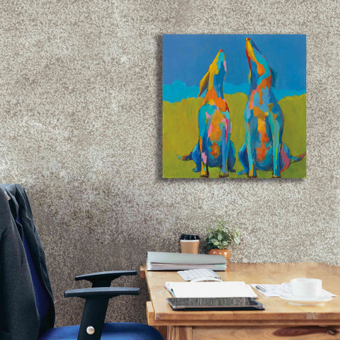 Image of 'Howling Hounds' by Phyllis Adams, Canvas Wall Art,26 x 26