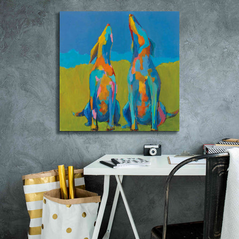 Image of 'Howling Hounds' by Phyllis Adams, Canvas Wall Art,26 x 26