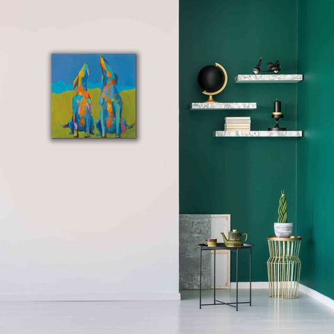 Image of 'Howling Hounds' by Phyllis Adams, Canvas Wall Art,26 x 26