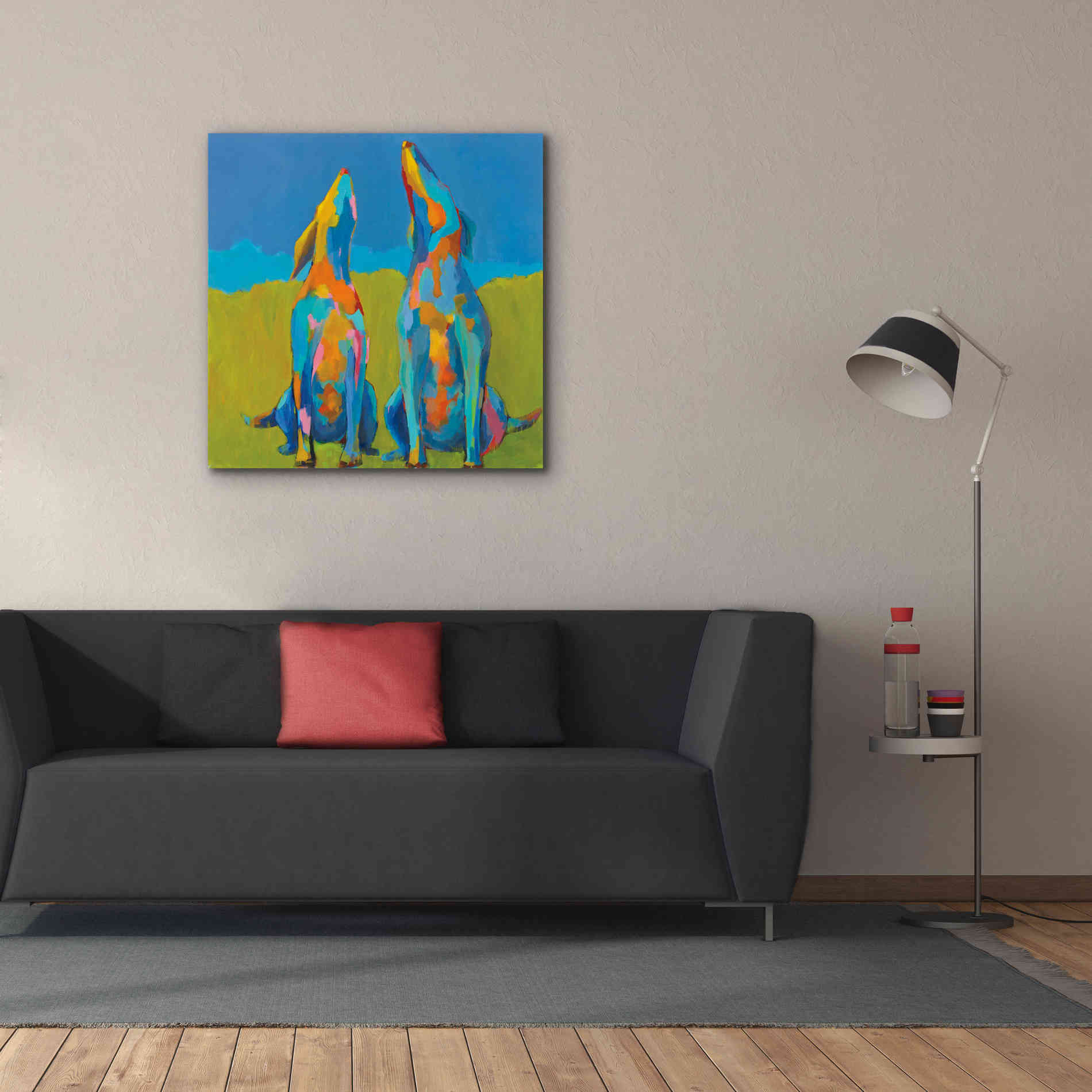 'Howling Hounds' by Phyllis Adams, Canvas Wall Art,37 x 37