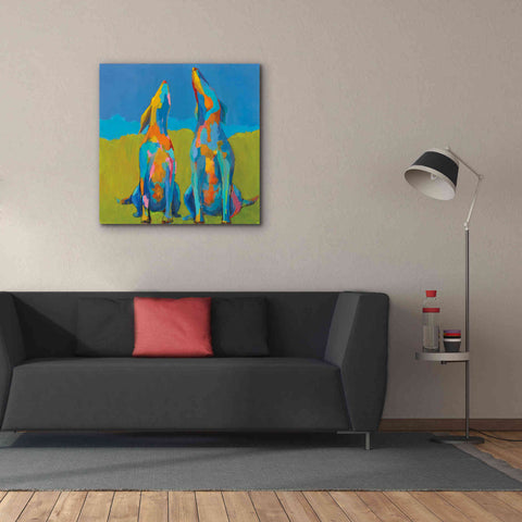 Image of 'Howling Hounds' by Phyllis Adams, Canvas Wall Art,37 x 37