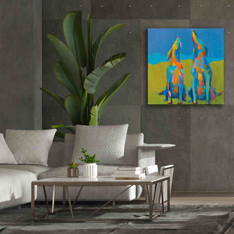 Image of 'Howling Hounds' by Phyllis Adams, Canvas Wall Art,37 x 37