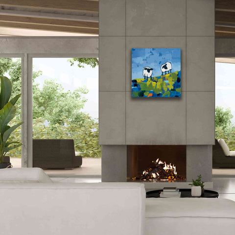 Image of 'Two Sheep' by Phyllis Adams, Canvas Wall Art,26 x 26