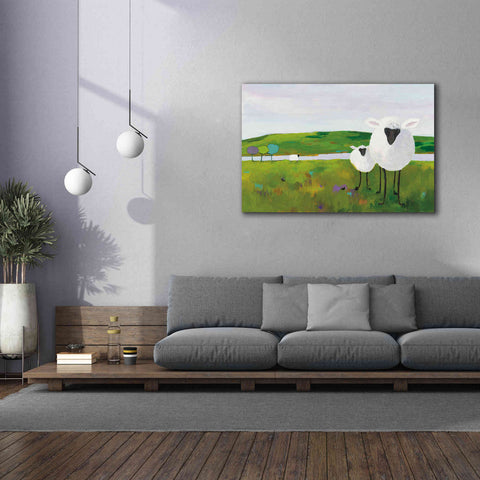 Image of 'Sheep in the Meadow' by Phyllis Adams, Canvas Wall Art,60 x 40