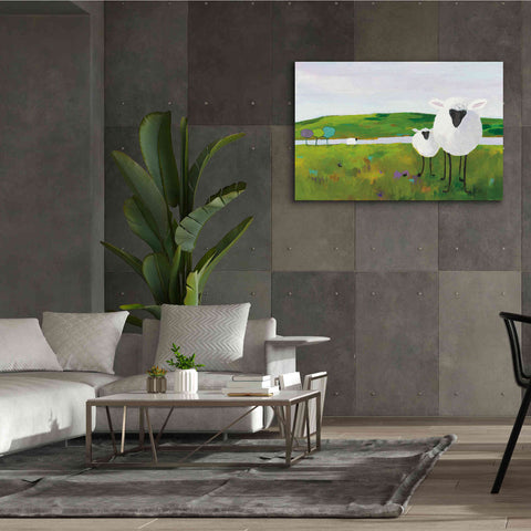 Image of 'Sheep in the Meadow' by Phyllis Adams, Canvas Wall Art,60 x 40