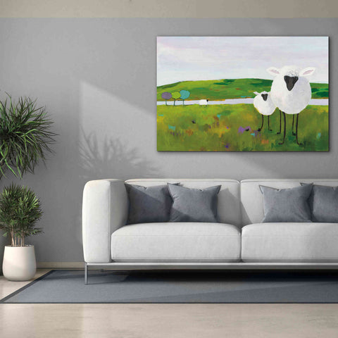 Image of 'Sheep in the Meadow' by Phyllis Adams, Canvas Wall Art,60 x 40