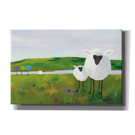 'Sheep in the Meadow' by Phyllis Adams, Canvas Wall Art