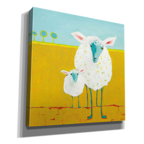 Image of 'Mama and Baby Sheep' by Phyllis Adams, Canvas Wall Art