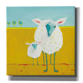 'Mama and Baby Sheep' by Phyllis Adams, Canvas Wall Art