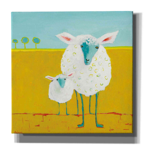 Image of 'Mama and Baby Sheep' by Phyllis Adams, Canvas Wall Art