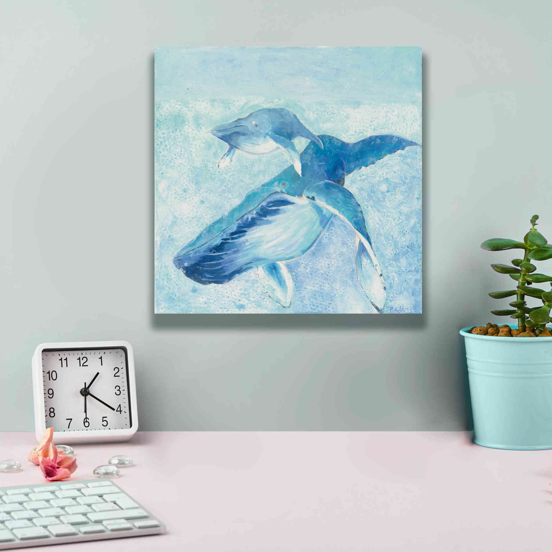'Blue Mama' by Phyllis Adams, Canvas Wall Art,12 x 12