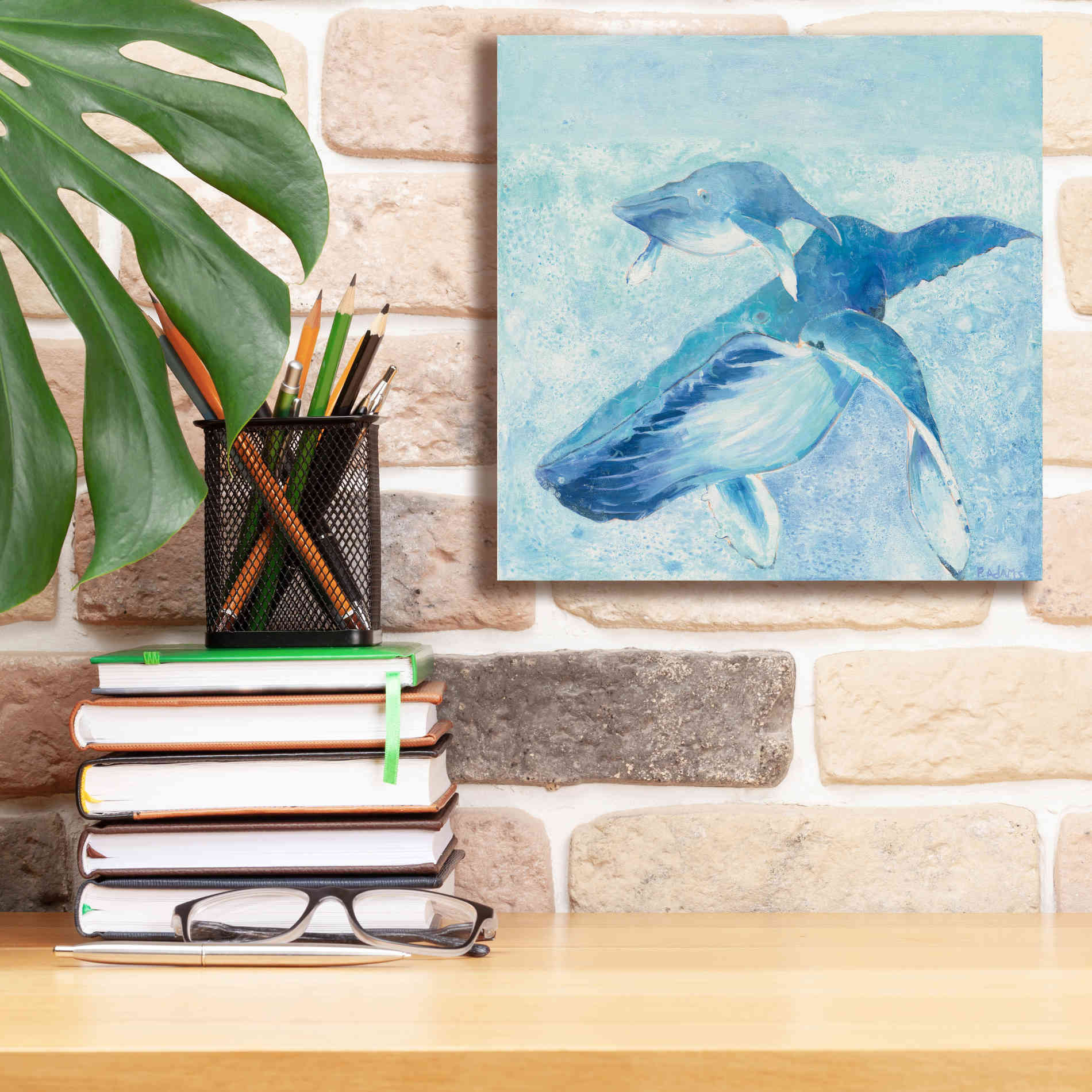 'Blue Mama' by Phyllis Adams, Canvas Wall Art,12 x 12