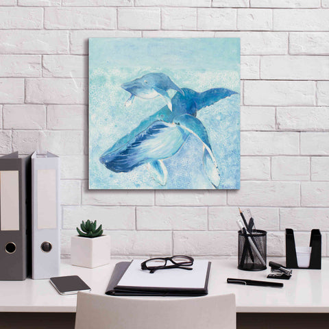 Image of 'Blue Mama' by Phyllis Adams, Canvas Wall Art,18 x 18