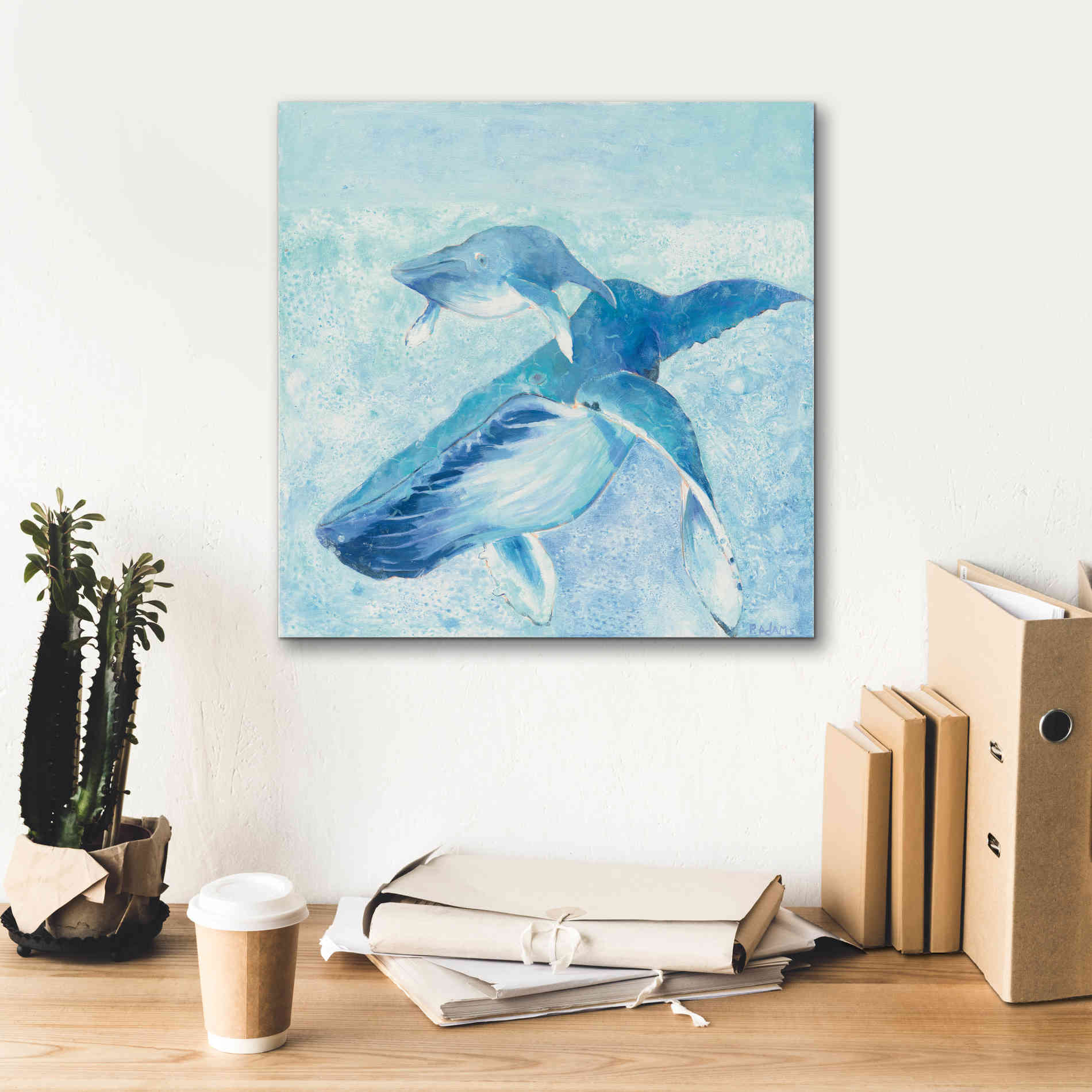 'Blue Mama' by Phyllis Adams, Canvas Wall Art,18 x 18