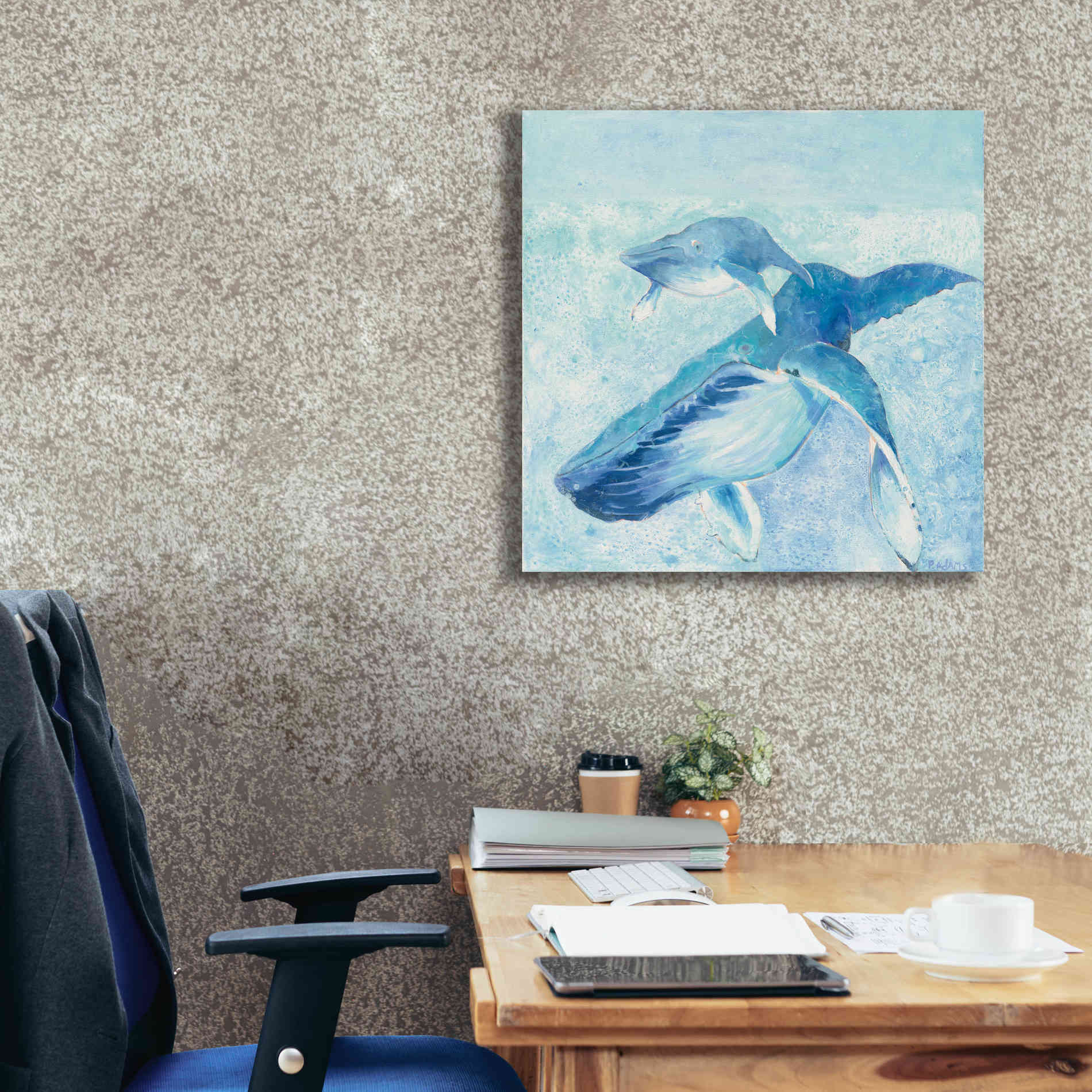 'Blue Mama' by Phyllis Adams, Canvas Wall Art,26 x 26