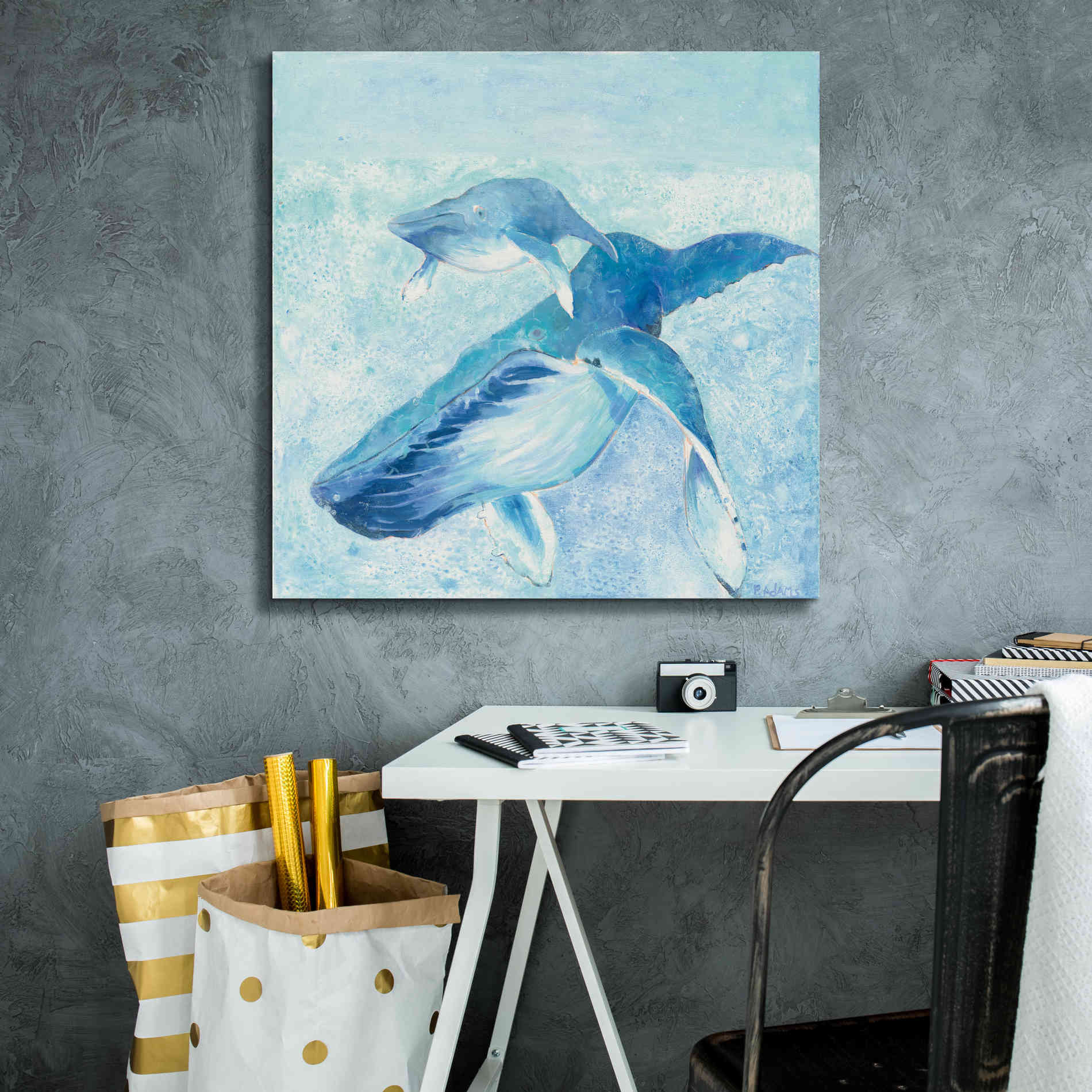 'Blue Mama' by Phyllis Adams, Canvas Wall Art,26 x 26