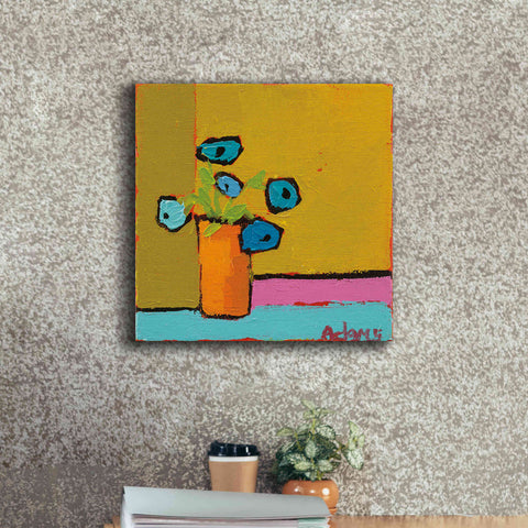 Image of 'Orange Vase' by Phyllis Adams, Canvas Wall Art,18 x 18