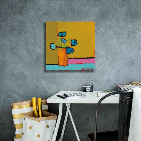 Image of 'Orange Vase' by Phyllis Adams, Canvas Wall Art,18 x 18