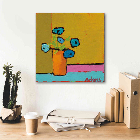 Image of 'Orange Vase' by Phyllis Adams, Canvas Wall Art,18 x 18