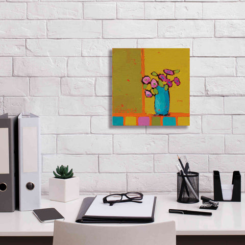 Image of 'Turquoise Vase' by Phyllis Adams, Canvas Wall Art,12 x 12