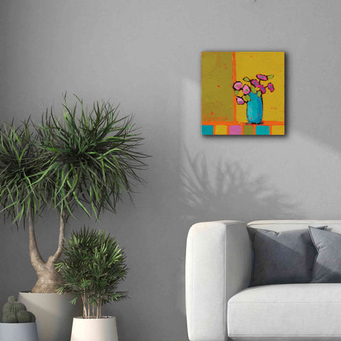 Image of 'Turquoise Vase' by Phyllis Adams, Canvas Wall Art,18 x 18