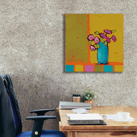 Image of 'Turquoise Vase' by Phyllis Adams, Canvas Wall Art,26 x 26