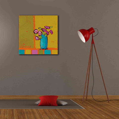 Image of 'Turquoise Vase' by Phyllis Adams, Canvas Wall Art,26 x 26
