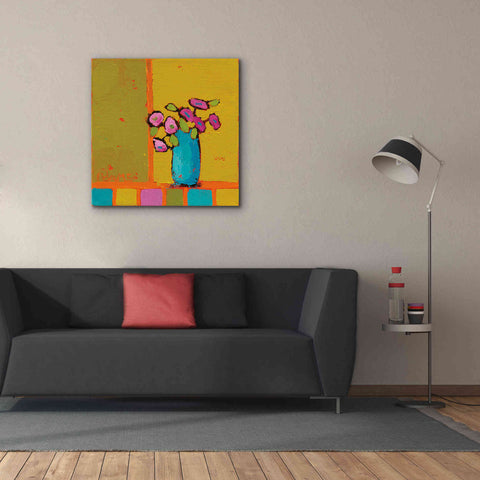 Image of 'Turquoise Vase' by Phyllis Adams, Canvas Wall Art,37 x 37