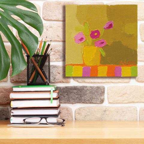 Image of 'Yellow Vase' by Phyllis Adams, Canvas Wall Art,12 x 12
