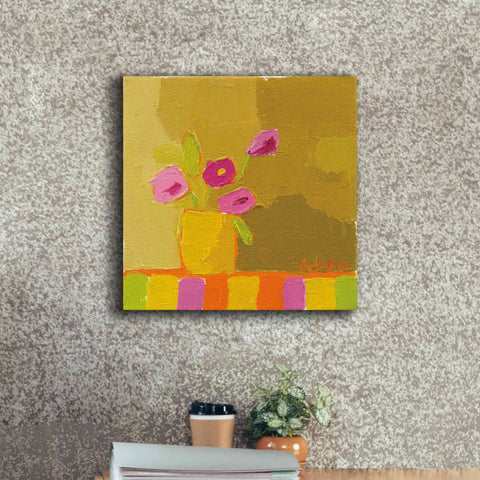 Image of 'Yellow Vase' by Phyllis Adams, Canvas Wall Art,18 x 18