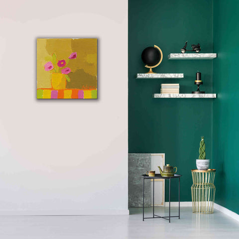 Image of 'Yellow Vase' by Phyllis Adams, Canvas Wall Art,26 x 26