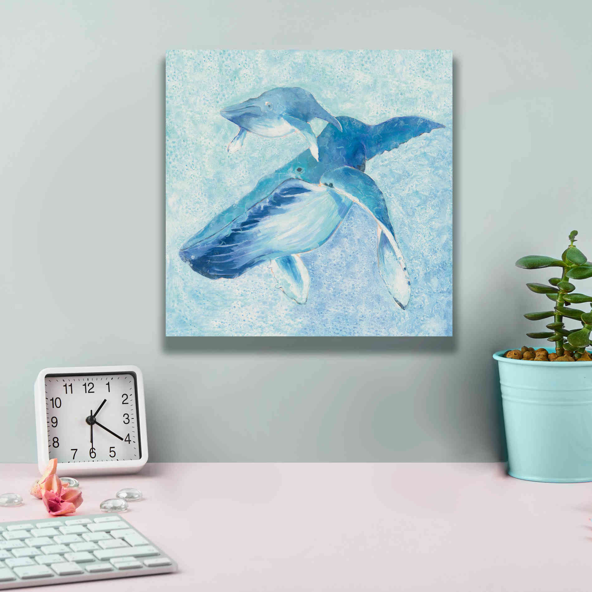 'Blue Mama v2' by Phyllis Adams, Canvas Wall Art,12 x 12