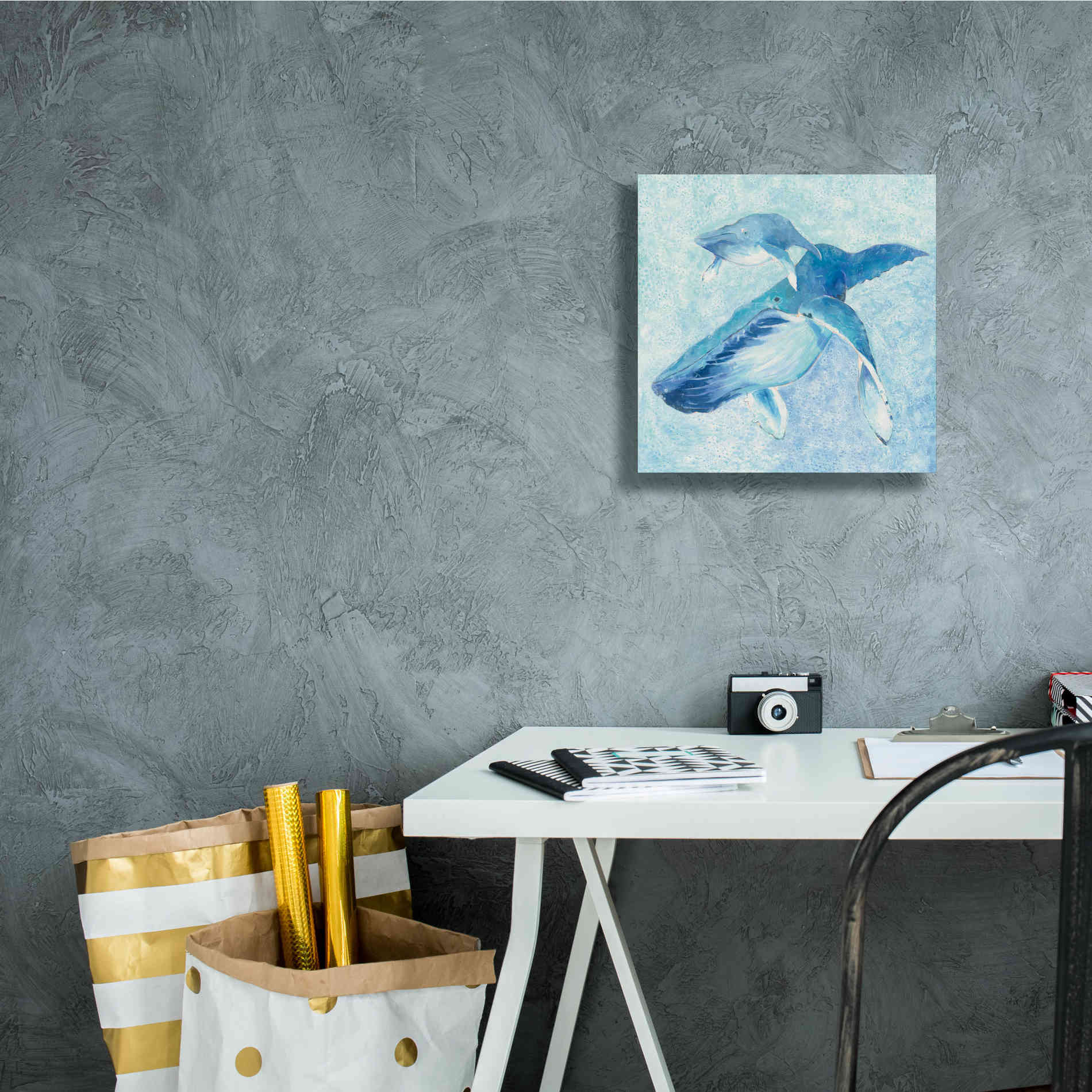 'Blue Mama v2' by Phyllis Adams, Canvas Wall Art,12 x 12