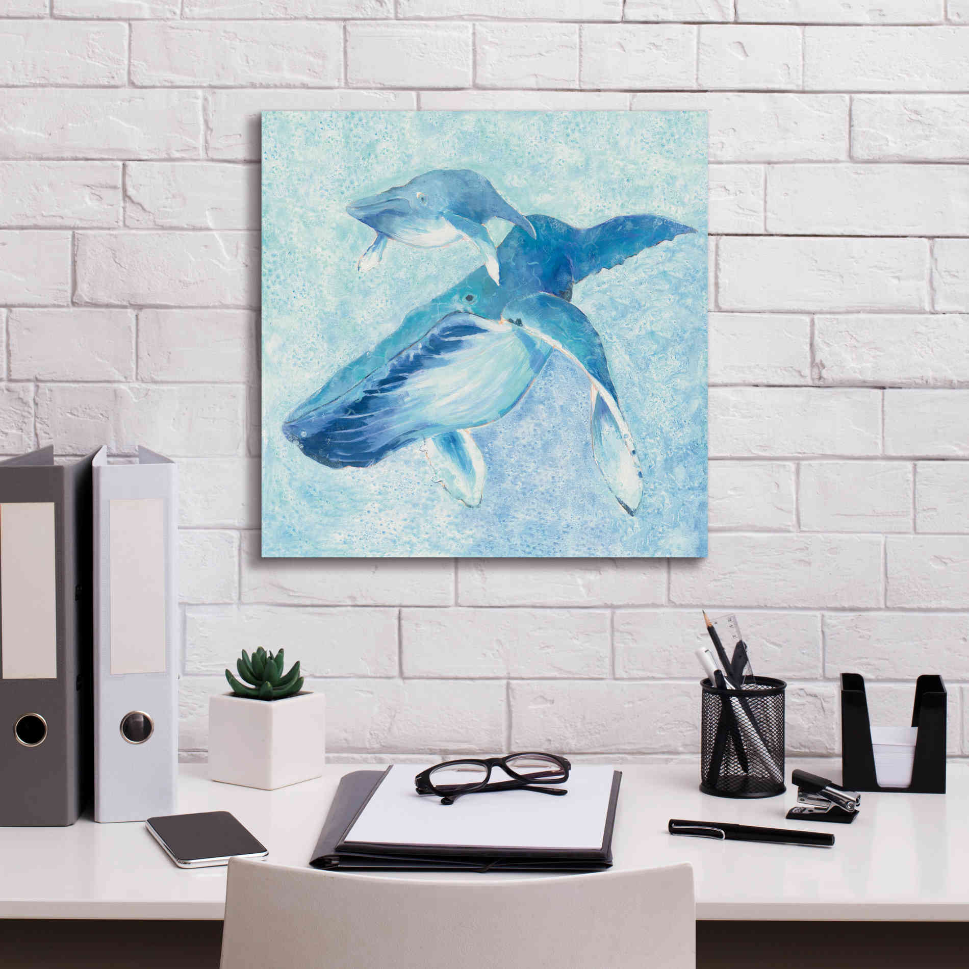 'Blue Mama v2' by Phyllis Adams, Canvas Wall Art,18 x 18